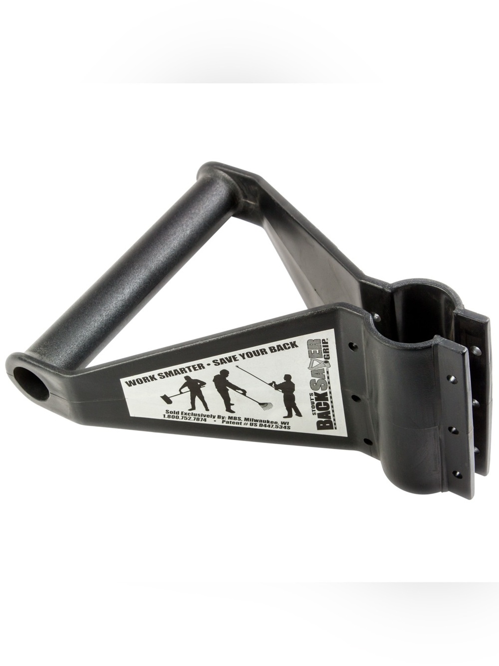 Stout’s Back Saver Grip- Black Portable Tool Handle